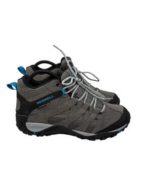 MERRELL ALVERSTONE MID WATERPROOF CHARCOAL/TAHOE  HIKING BOOTS WOMEN’S SZ 8